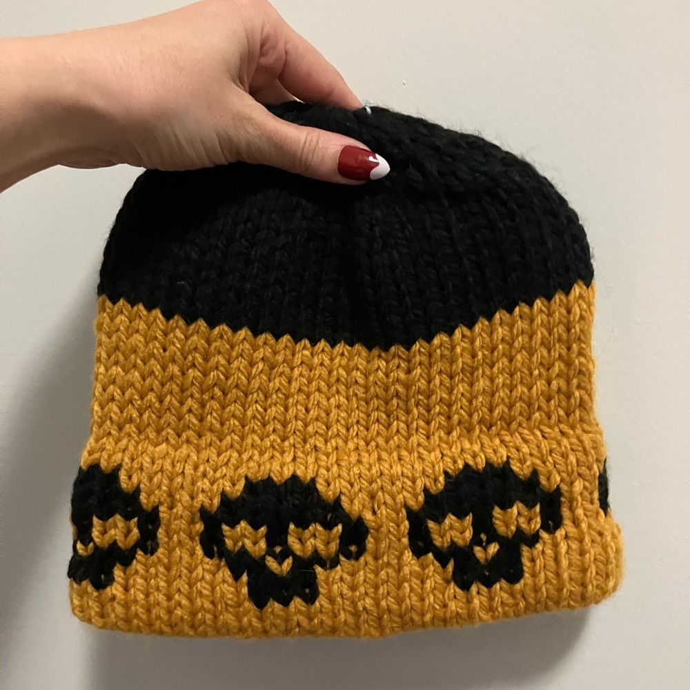 NEW double brim skull beanie